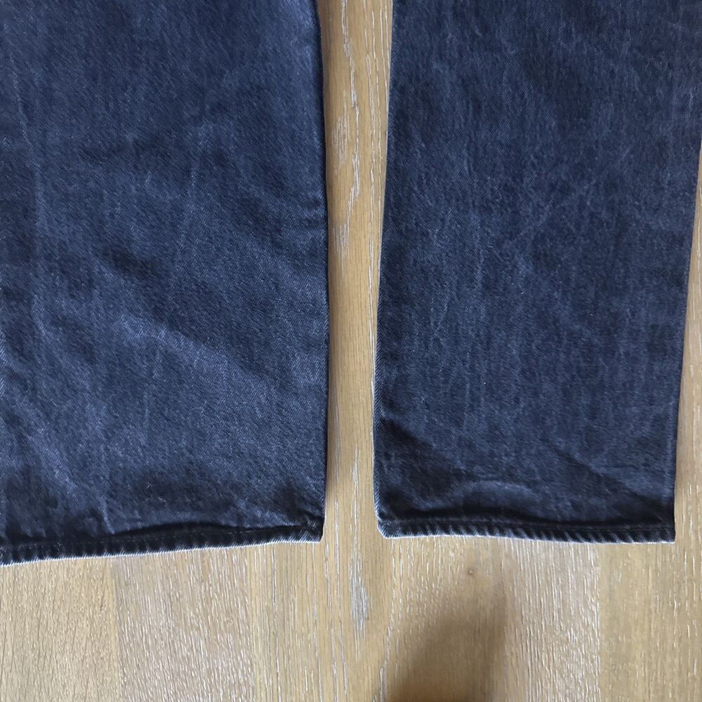 Levi Strauss 501 Jeans Men's 36x34 Faded Black Straight Leg Denim VTG-Like - Picture 12 of 16